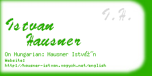 istvan hausner business card